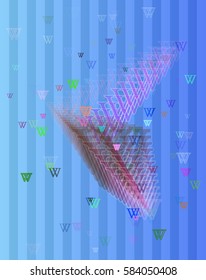 W Alphabet template icon