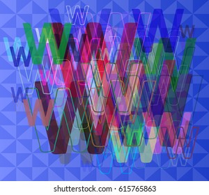 W Alphabet Template Texture Stock Vector (Royalty Free) 615765863 ...