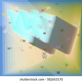 W Alphabet texture background