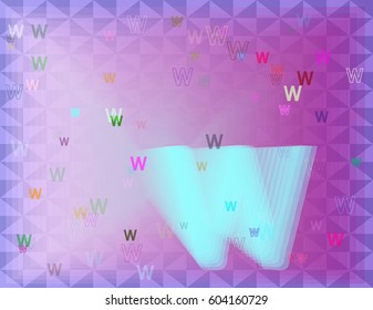 W Alphabet texture design