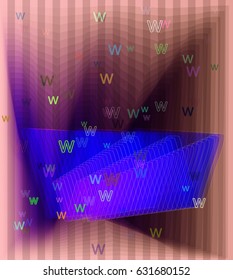 W Alphabet texture icon