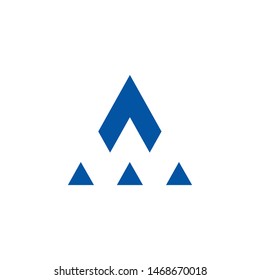 W / W A / AW letter logo design
