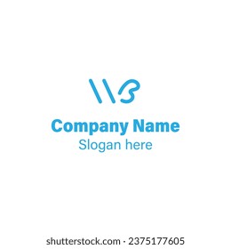 W and B company typhographic logo design
