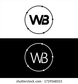 W B letter logo abstract design
