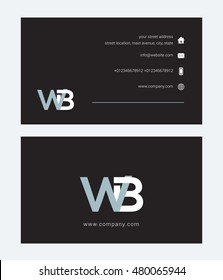 W B Letter logo design