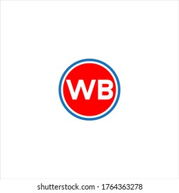 W B letter logo template design