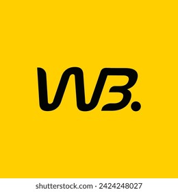w and b logo design letter