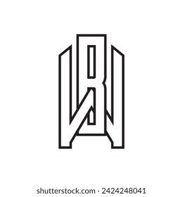 letra de diseño del logotipo w y b