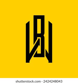 w and b logo design letter