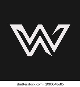 W B Logo Design Vector template. WB icon design. BW elegant and Professional letter icon design on black background. W B BW WB