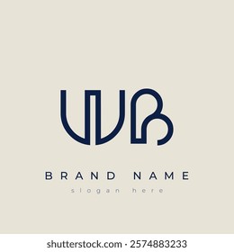 W and B logo design. WB abstract Letters Logo Monogram. This logo design is the process of creating a visual symbol that represents a brand, company, or individual.