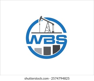 w b s oil mining pump business logo designs simple modern for business logo