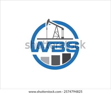 w b s oil mining pump business logo designs simple modern for business logo