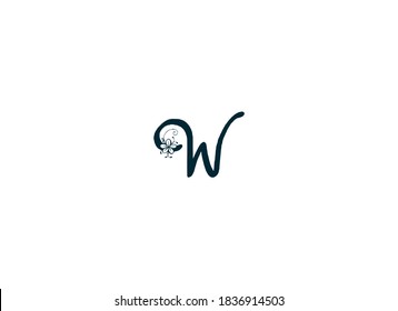 W beauty nature logo, W abstrct beauty nature logo for a copmany