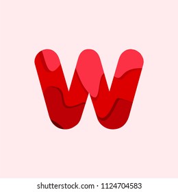 W Blood Font Vector Template Design Illustration