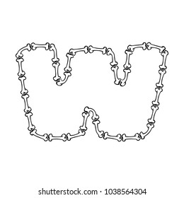 W Bone Letter Logo Icon Design