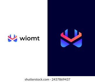 W Box minimal logo design template