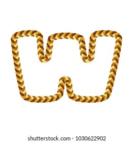 W Braid Letter Logo Icon Design
