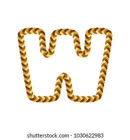 W Braid Letter Logo Icon Design