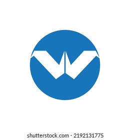 w business logo vector illustration on white background