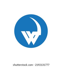 w business logo vector illustration on white background