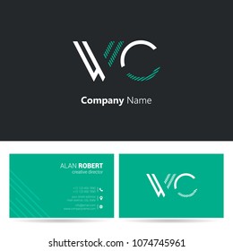 W-C-Line-Logo-Briefdesign mit Visitenkartenvorlage