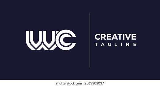 W and C logo design. WC abstract Letters Logo Monogram. This logo design is the process of creating a visual symbol that represents a brand, company, or individual.