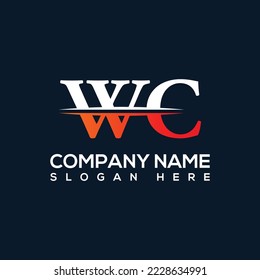W C modern clean logo design icon. Business logo design. Modern logo.