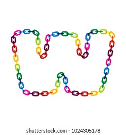 W Chain Letter Logo Icon Design