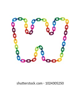 W Chain Letter Logo Icon Design