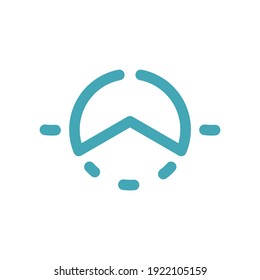 pasos de diseño de logotipo de círculo w