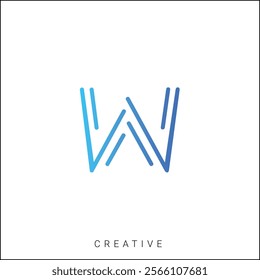 W Creative Latter Logo Design. By Custom Branding Logo. Creative Logo Design. Logo Template. Vector illustration. Modern Design. Monogram Design