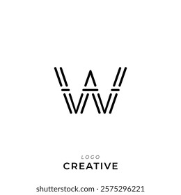 W Creative Latter Logo Design. By Custom Branding Logo. Creative Logo Design. Logo Template. Vector illustration. Modern Design. Monogram Design