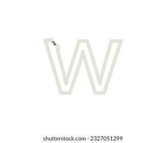 elemento de diseño de logotipo creativo de w
