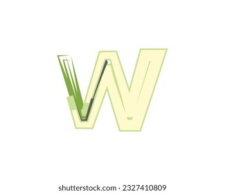 w creative logo design element