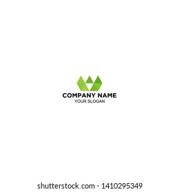 W Crown Logo Design Vector