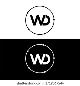 abstraktes Design des W-D-Briefes