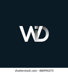 W D letter logo design