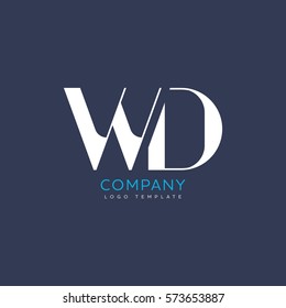W D Letter logo Design