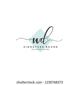 W D WD Initial logo template vector