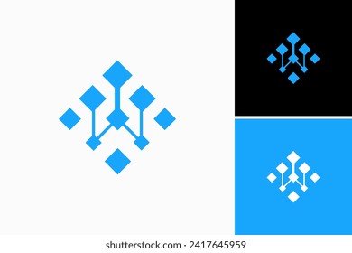 W data technology vector logo 