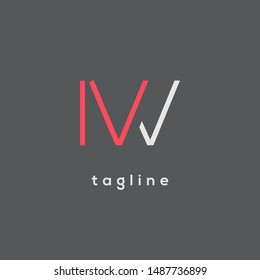 I & W double letter logo