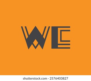 W and E logo design. WE abstract Letters Logo Monogram. This logo design is the process of creating a visual symbol that represents a brand, company, or individual.