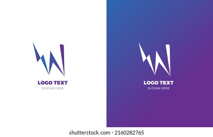 W Electric logo Business Template