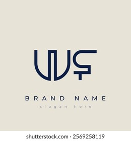 W and F logo design. WF abstract Letters Logo Monogram. This logo design is the process of creating a visual symbol that represents a brand, company, or individual.