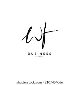 W F WF handwriting logo of initial signature