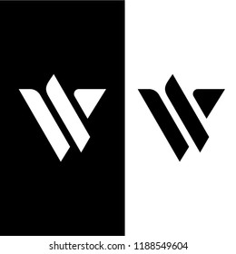 W Flat Logo element, Suitable for Creative Industry, Multimedia, entertainment, Educations, Shop, and any related business