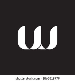 w flat and minimalist letter logo