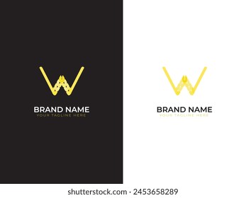 W Blume modernes Logo-Design