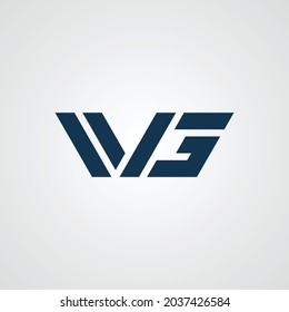 Ilustración de diseño de vectores de letras W G